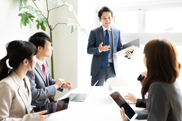 asian business group meeting