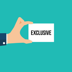 Man showing paper EXCLUSIVE text