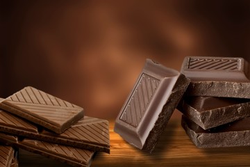 Delicious chocolates on desk