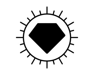 black diamond black silhouette image vector icon logo symbol