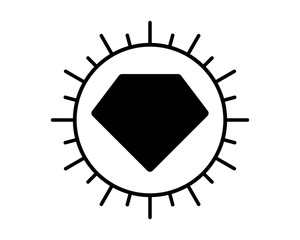 black diamond black silhouette image vector icon logo symbol