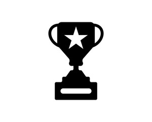 lack trophy black silhouette image vector icon logo symbol