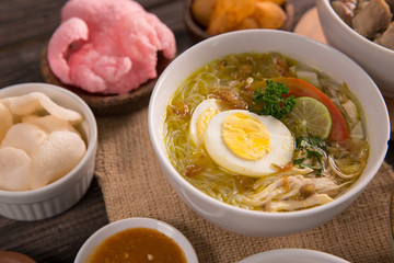 soto ayam, chicken soup with curry