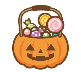 ハロウィン　お菓子　バケツ