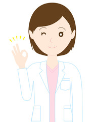 医師　女医　笑顔