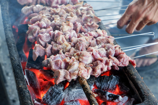 sate klatak goat or mutton satay dish