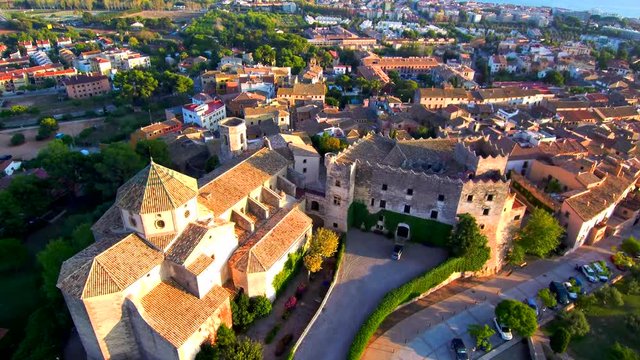 Altafulla desde el aire. Pueblo de Tarrragona en Catalu&ntilde;a,Espa&ntilde;a