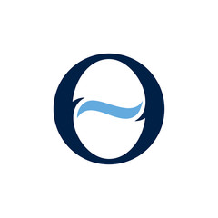 Letter O + Wave Logo