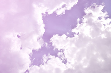 Beautiful blue sky background template with some space for input text message below isolated on blue