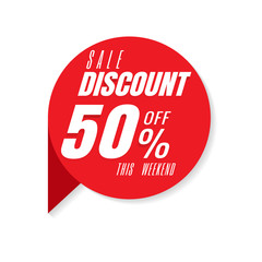SALE Discount 50 percent. vector. banner. Business. marketing. on white background