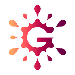 Letter G Logo, Splash Letter G Logo