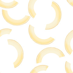 Pieces of melon seamless pattern. Summer vector background.