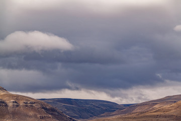 Moody sky in the mountains