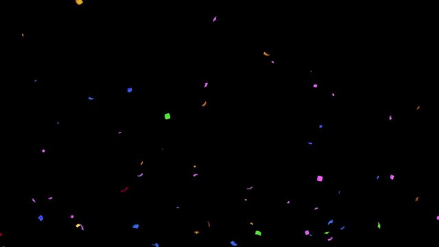 Confetti Clacker 15s  falling with alpha channel matte to place over your own content 紙吹雪クラッカー