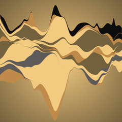 Big data visualization. Streamgraph. Futuristic infographic. Inf