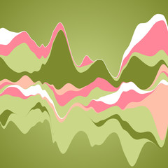 Big data visualization. Streamgraph. Futuristic infographic. Inf