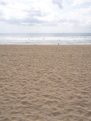 Sand and cloud at Kuta Beach, Bali Island. Travel in Indonesia, 12th October 2012