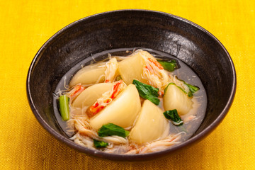 蕪のカニあんかけ