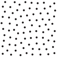 Polka dot seamless vintage pattern with messy dots tiled