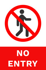 NO ENTRY sign. Vector.