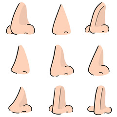 vector set of nose