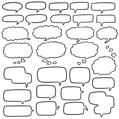 Fototapeta premium vector set of speech bubbles