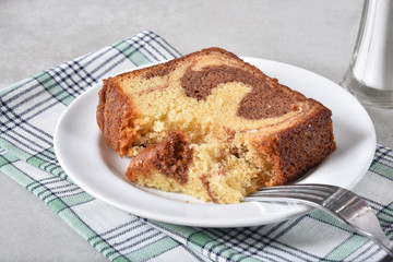 Slice of marble cake