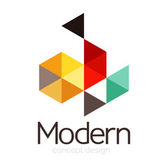 Triangle shape design abstract business logo icon design. Company logotype branding emblem idea