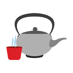Teapot utensil isolated vector illustration graphic design