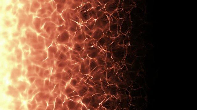 Fire flame burn animation on dark background.