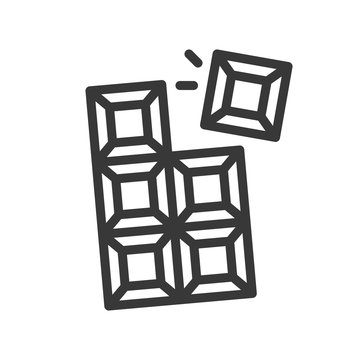 chocolate, sweets and dessert outline icon