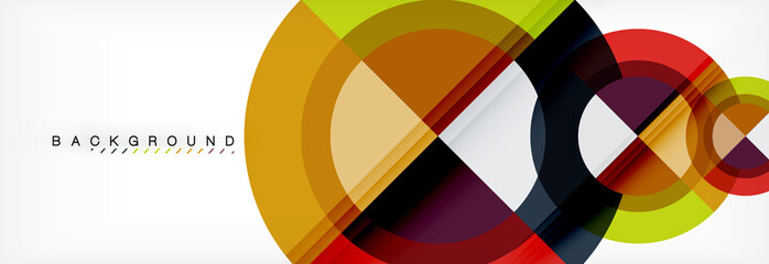 Fototapeta premium Vector circular geometric abstract background