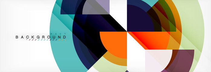 Obraz premium Vector circular geometric abstract background