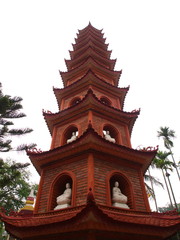 Chua tran quoc Temple near Ho Tay Lake in Hanoi, Vietnam., 29th November 2012.