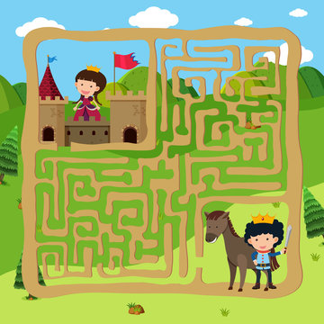 Prince and princes puzzle maze game