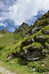 The Grunwaldsee in Obertauern near Hochalm and Seekarspitze. Austria