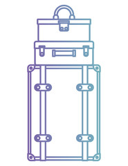 suitcases bags pile isolated icon vector illustration design