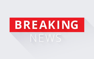 White and red breaking news background.