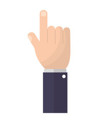 hand human pointing isolated icon