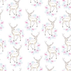Reindeer Seamless Pattern