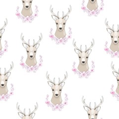 Reindeer Seamless Pattern
