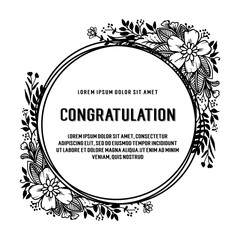 Floral design congratulation template design vector illustration