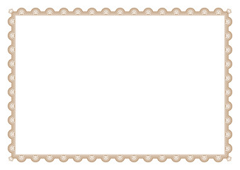 Line Art Border with Crown 