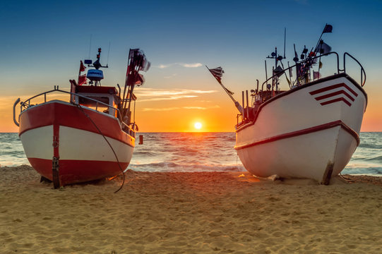 Fishing Boat Parked On The Beach