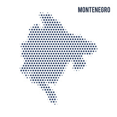 Fototapeta premium Dotted map of Montenegro isolated on white background.