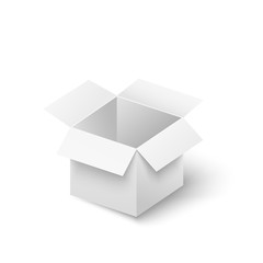 Open box on white background. Vector illustration.