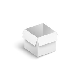 Open box on white background. Vector illustration.