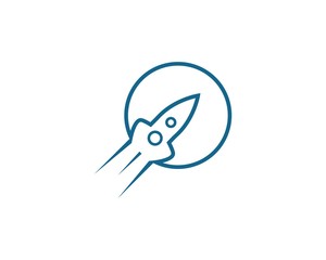 Rocket ilustration logo vector