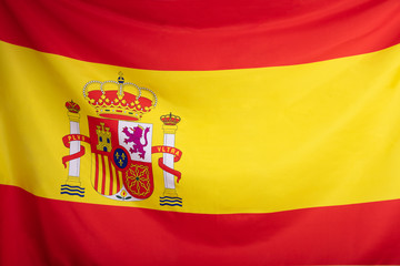 Close-up Of A Spain Flag