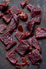 Sweet & hot beef jerky - obrazy, fototapety, plakaty